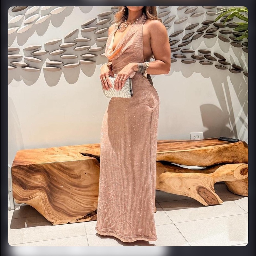 Sexy open back Evening Gown